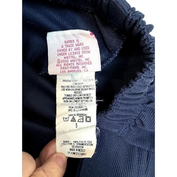 Vintage 2000 Y2K Barbie Embroidered Skort Navy Blue - Girls Size 5 - Picture 9 of 9